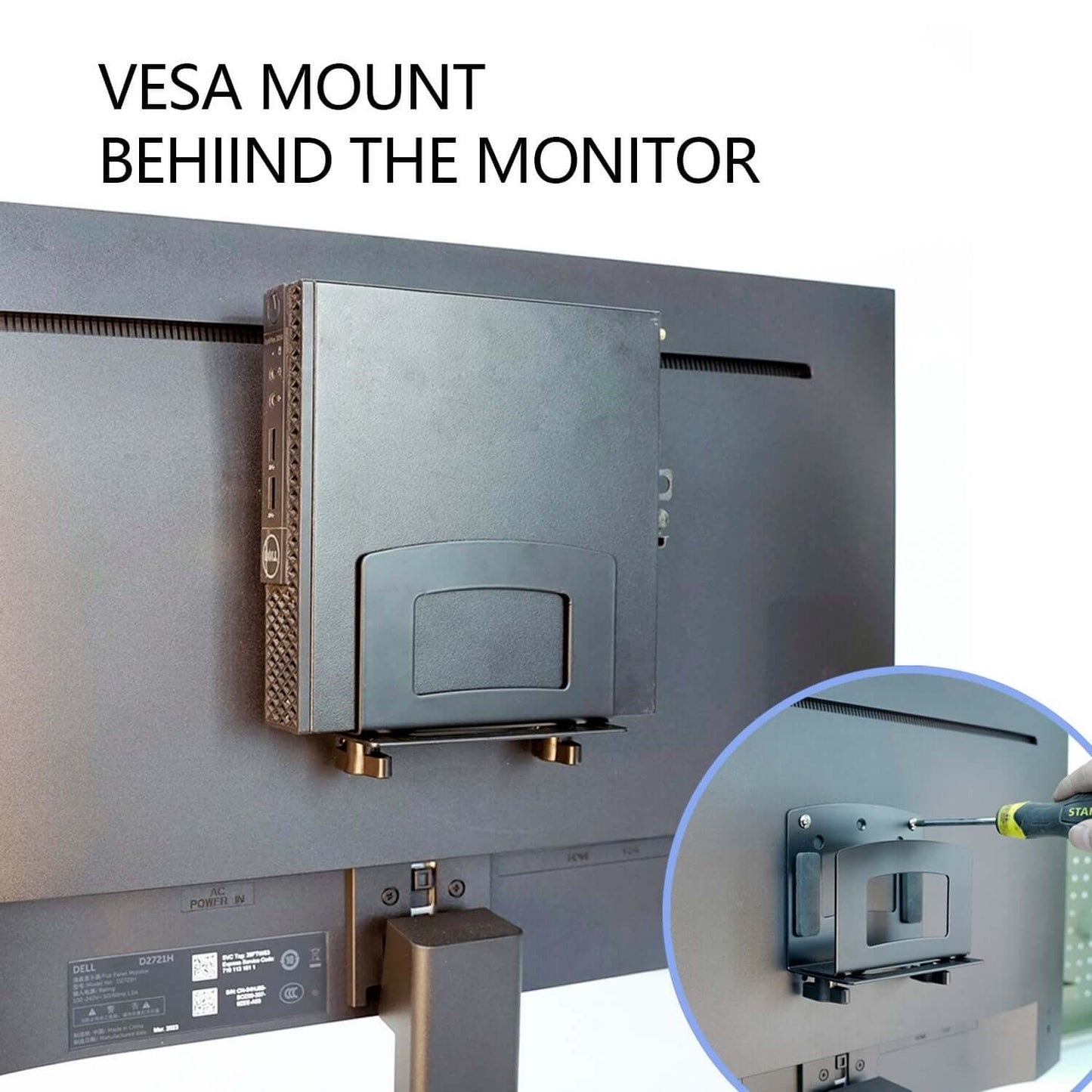 Monzlteck Adjustable Small Device Wall Mount Or VESA Mount Behind The Monitor |Design for Streaming Media Player, Switch, WII,Cable Boxes, Modems,Router,Power,Mini pc,mac Mini,OptiPlex MFF and More