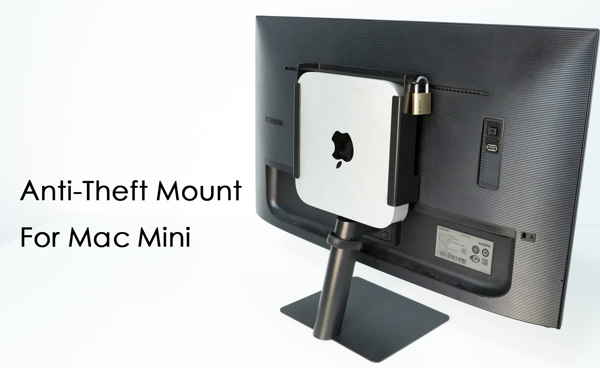 Anti-Theft Mount for Mac Mini-Wall Mount Under Desk Mount Or Monitor Vesa Mount for Mac Mini 2018-2021 M1 - Monzlteck
