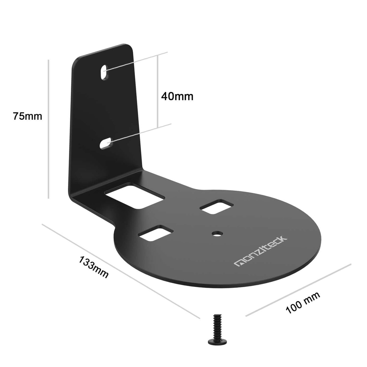 Monzlteck Wall Mount Bracket for Sonos Era 100 (WSE100) Black 2PACK - Monzlteck
