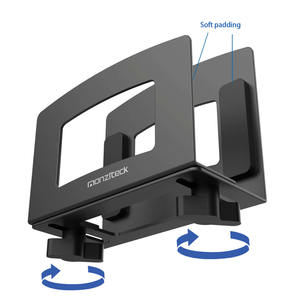 Monzlteck Adjustable Small Device Wall Mount Or VESA Mount Behind The Monitor |Design for Streaming Media Player, Switch, WII,Cable Boxes, Modems,Router,Power,Mini pc,mac Mini,OptiPlex MFF and More