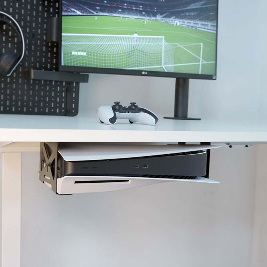 Monzlteck Under Desk Mount for PS5/PS5 Slim ,Stealth Mount Compaitble with Playstation 5 Disc & Digital Edition Console - Monzlteck
