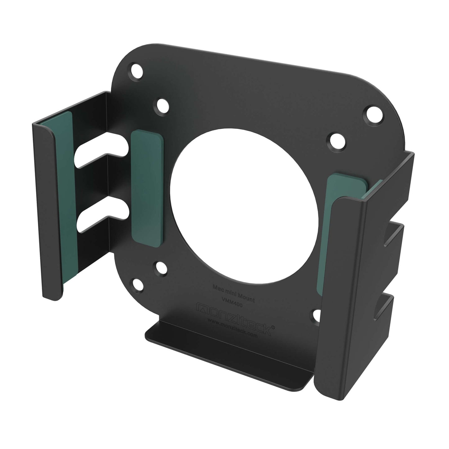 Monzlteck Mac Mini M4/M4 Pro & VESA Mount Dual-Purpose Under Desk/Wall Mount Bracket – Heavy-Duty Metal Bracket with Anti-Scratch Padding & Full Hardware Kit