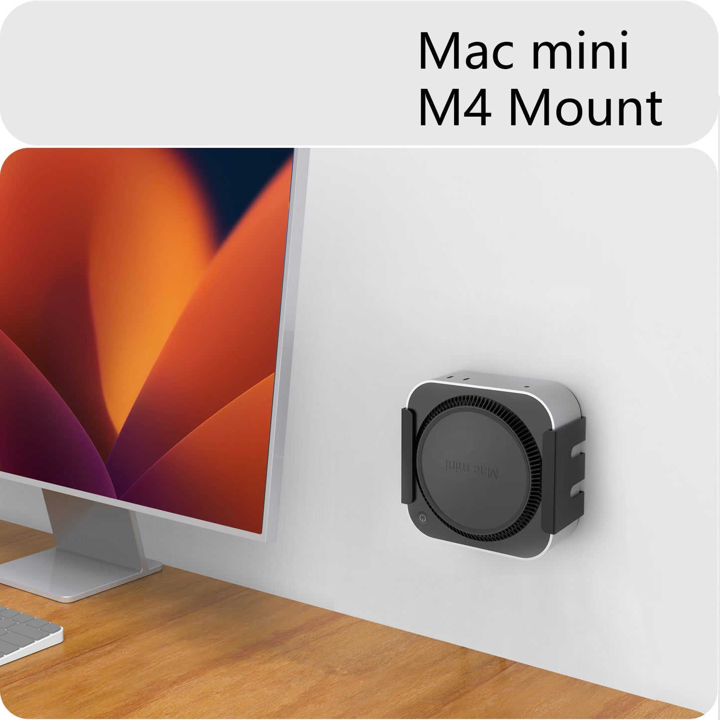 Monzlteck Mac Mini M4/M4 Pro & VESA Mount Dual-Purpose Under Desk/Wall Mount Bracket – Heavy-Duty Metal Bracket with Anti-Scratch Padding & Full Hardware Kit