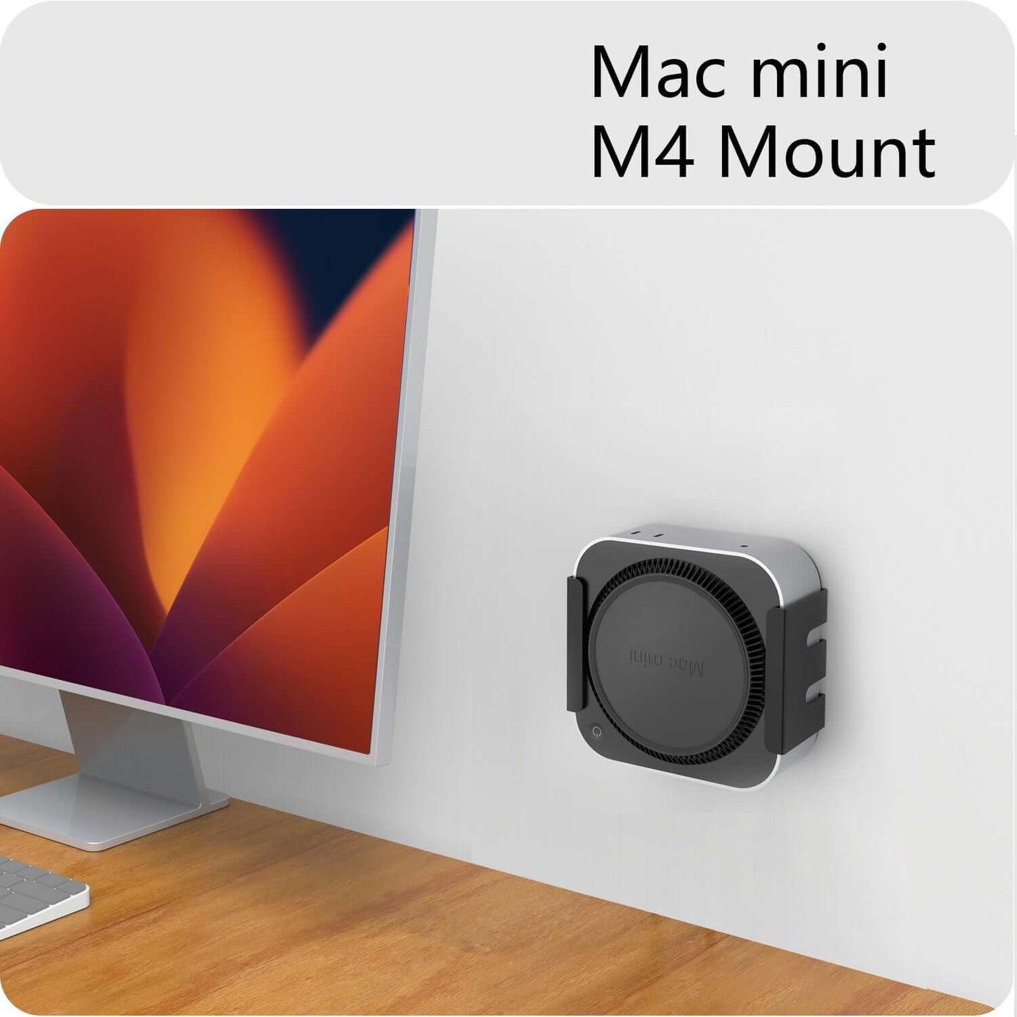 Monzlteck Mac Mini M4/M4 Pro & VESA Mount Dual-Purpose Under Desk/Wall Mount Bracket – Heavy-Duty Metal Bracket with Anti-Scratch Padding & Full Hardware Kit