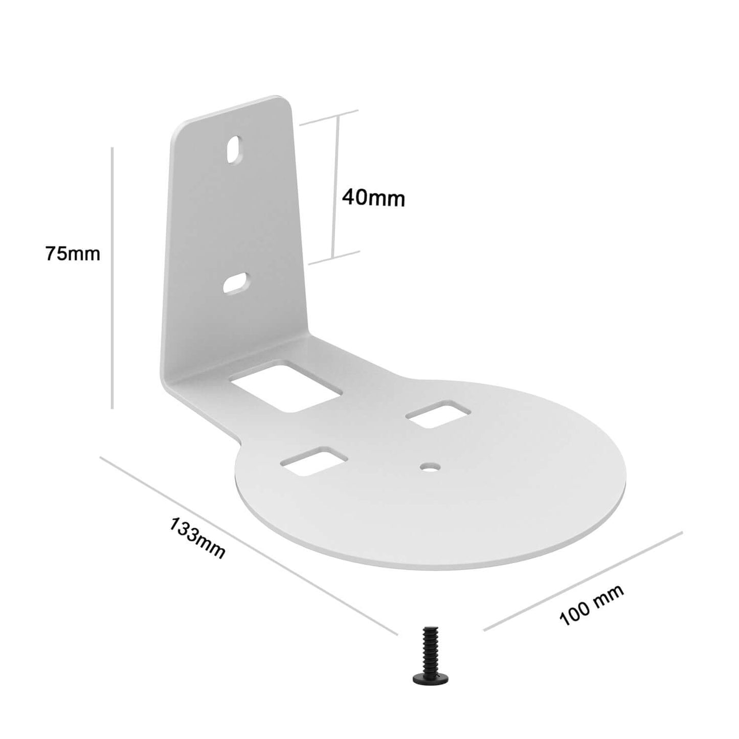 Monzlteck Wall Mount Bracket for Sonos Era 100 (WSE100) Black 2PACK - Monzlteck