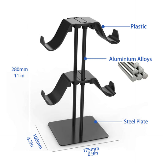 Monzlteck Desk Controller Holder, 2 Tier Metal Based Stand, Universal Controller Holder, Fit for PS4/PS5/SWITCH/XBOX - Monzlteck