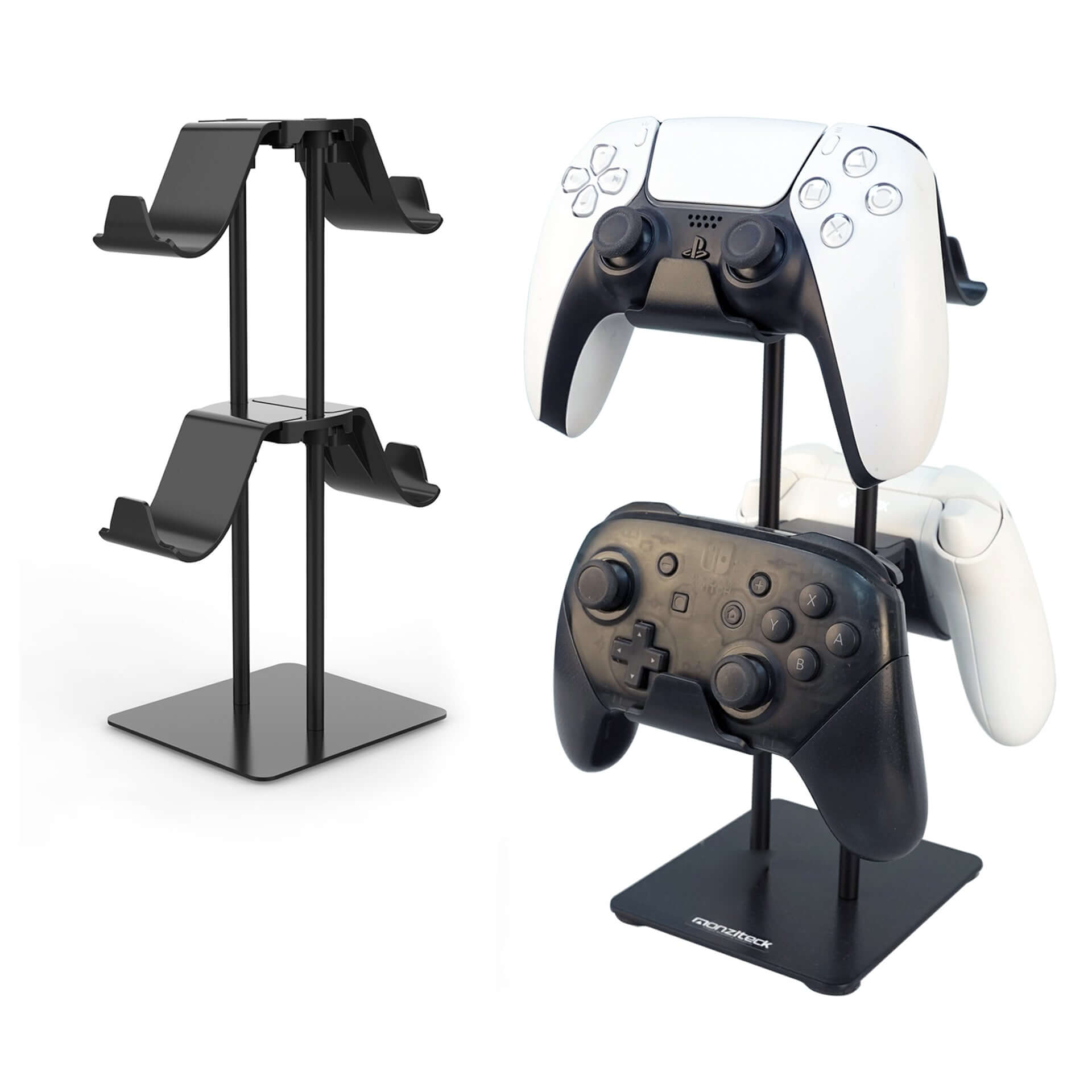 Monzlteck Desk Controller Holder, 2 Tier Metal Based Stand, Universal Controller Holder, Fit for PS4/PS5/SWITCH/XBOX - Monzlteck