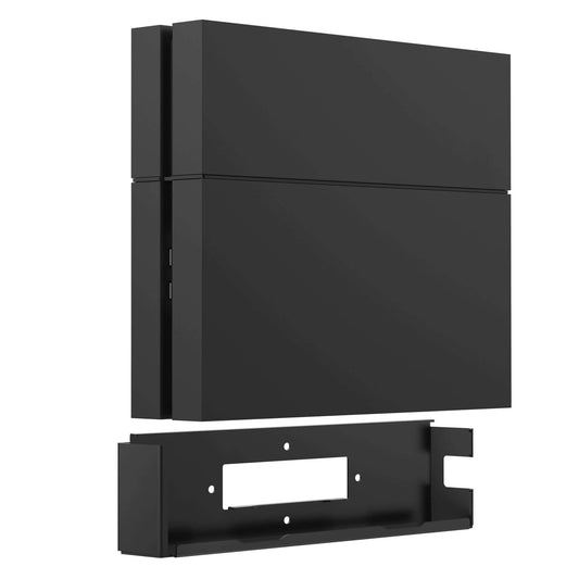 Monzlteck Wall Mount for PS4 Original(Old Model),Near or Behind TV, Space Saving,Customized to Perfectly Fit Old PlayStation4 (Black) - Monzlteck