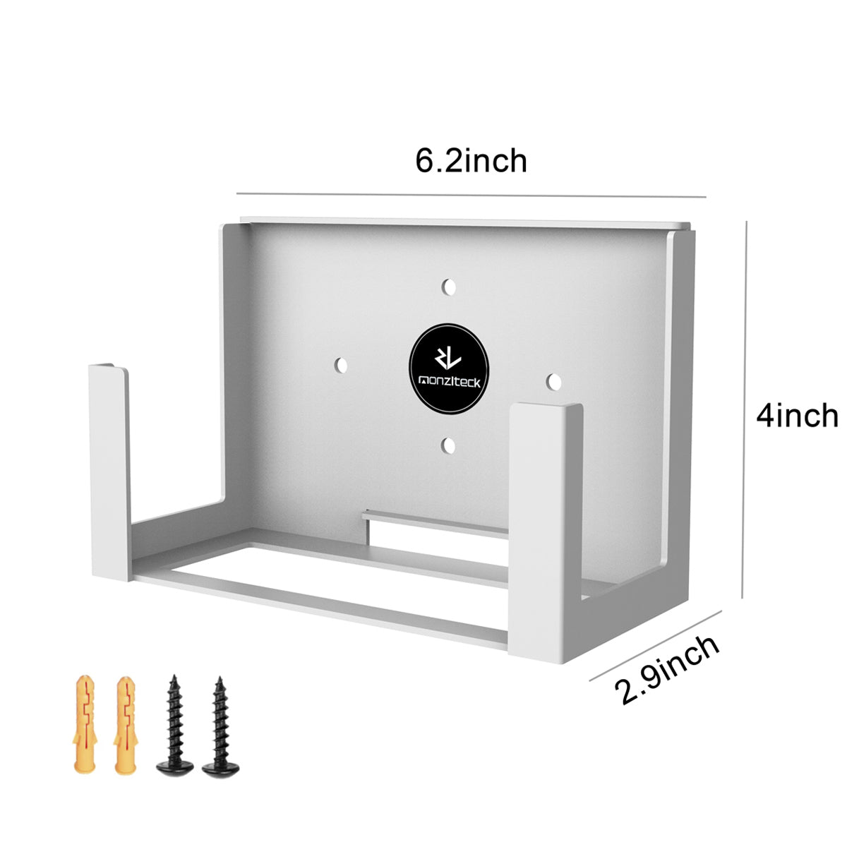 Monzlteck Wall Mount Holer for Xbox Series S,All Metal Hanging On Wall with Power Botton Left/Right,Wall Shelf Bracket for XSS - Monzlteck