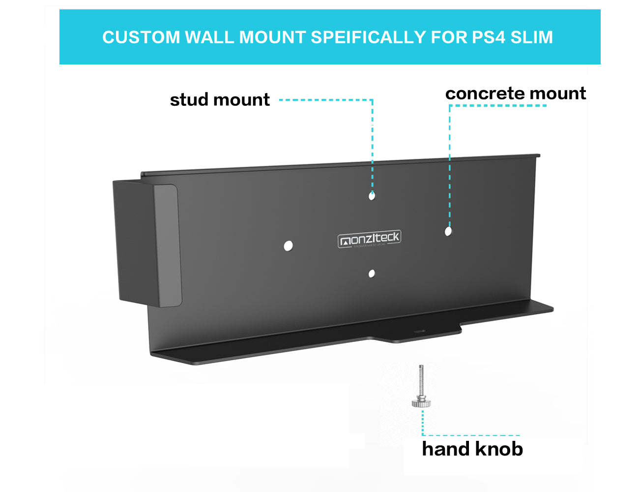 Monzlteck Wall Mount For PS4(PlayStation4) Slim - Monzlteck