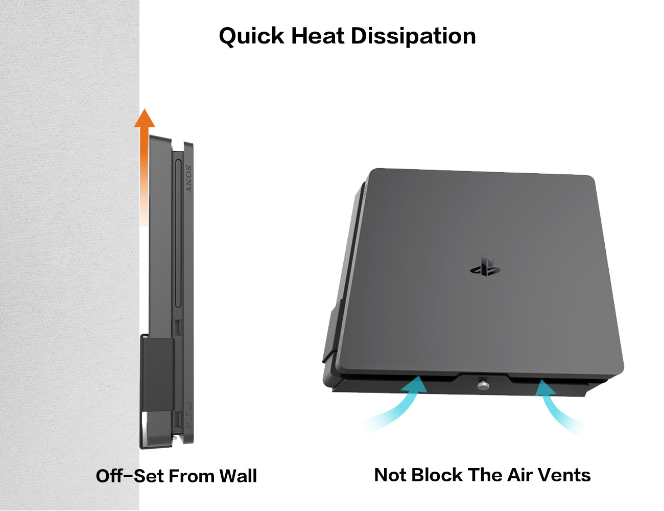 Monzlteck Wall Mount For PS4(PlayStation4) Slim - Monzlteck