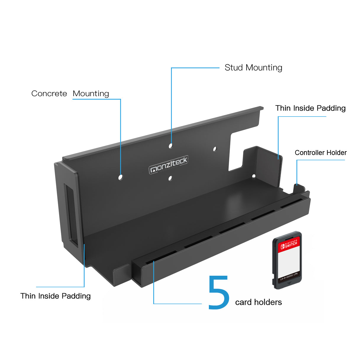 Wall Mount for Nintendo Switch+Controller Mount - Monzlteck