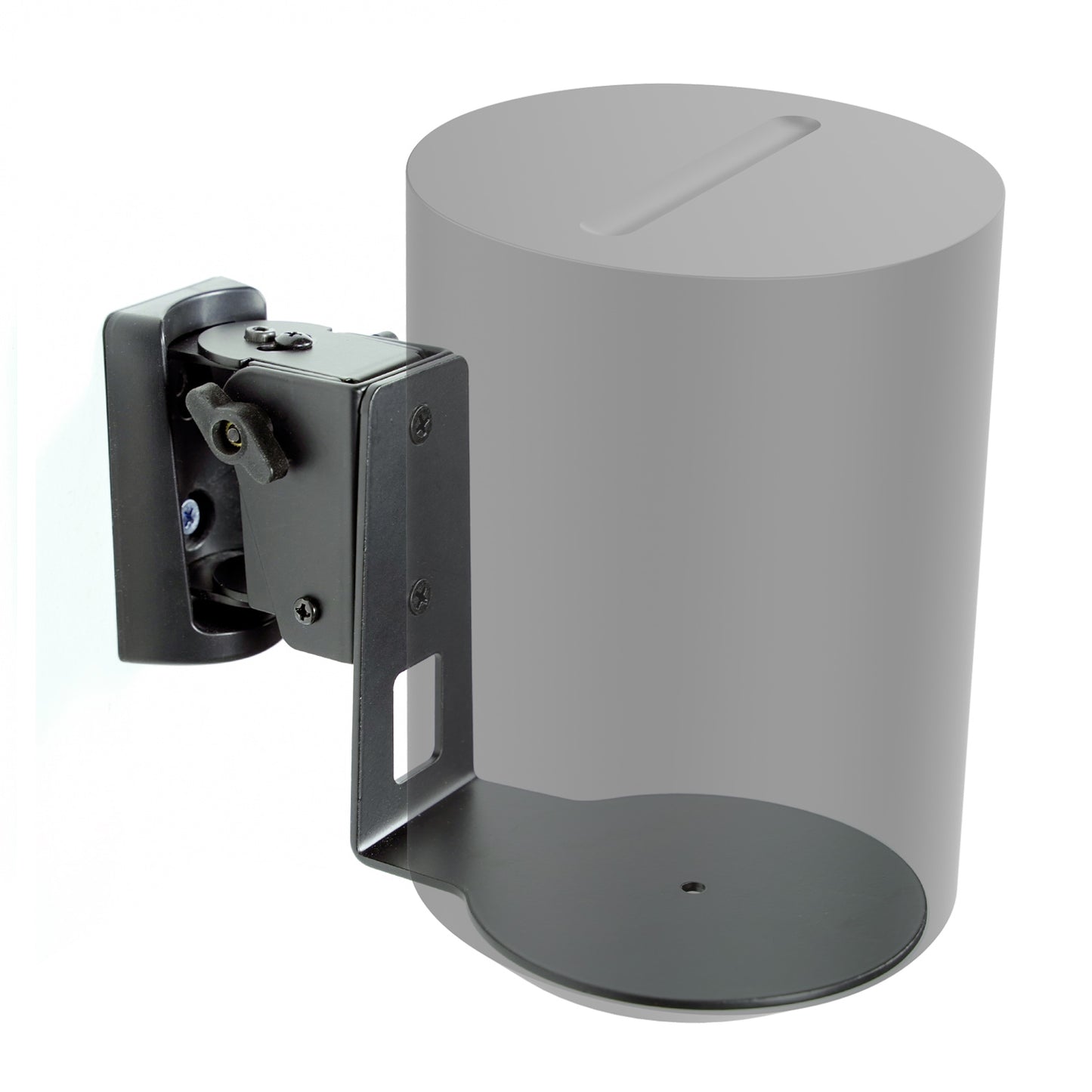 Sonos Era 100 Wall Mount Bracket – All-Metal Heavy Duty Steel, Adjustable Angle (-22° to 3° Tilt, ±45° Swivel), Tool-Free Tilt Adjustment, Includes Mounting Screws & Anchors, Sturdy Anti-Vibration Speaker Wall Bracket