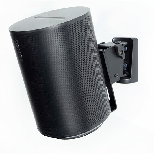 Sonos Era 100 Wall Mount Bracket – All-Metal Heavy Duty Steel, Adjustable Angle (-22° to 3° Tilt, ±45° Swivel), Tool-Free Tilt Adjustment, Includes Mounting Screws & Anchors, Sturdy Anti-Vibration Speaker Wall Bracket