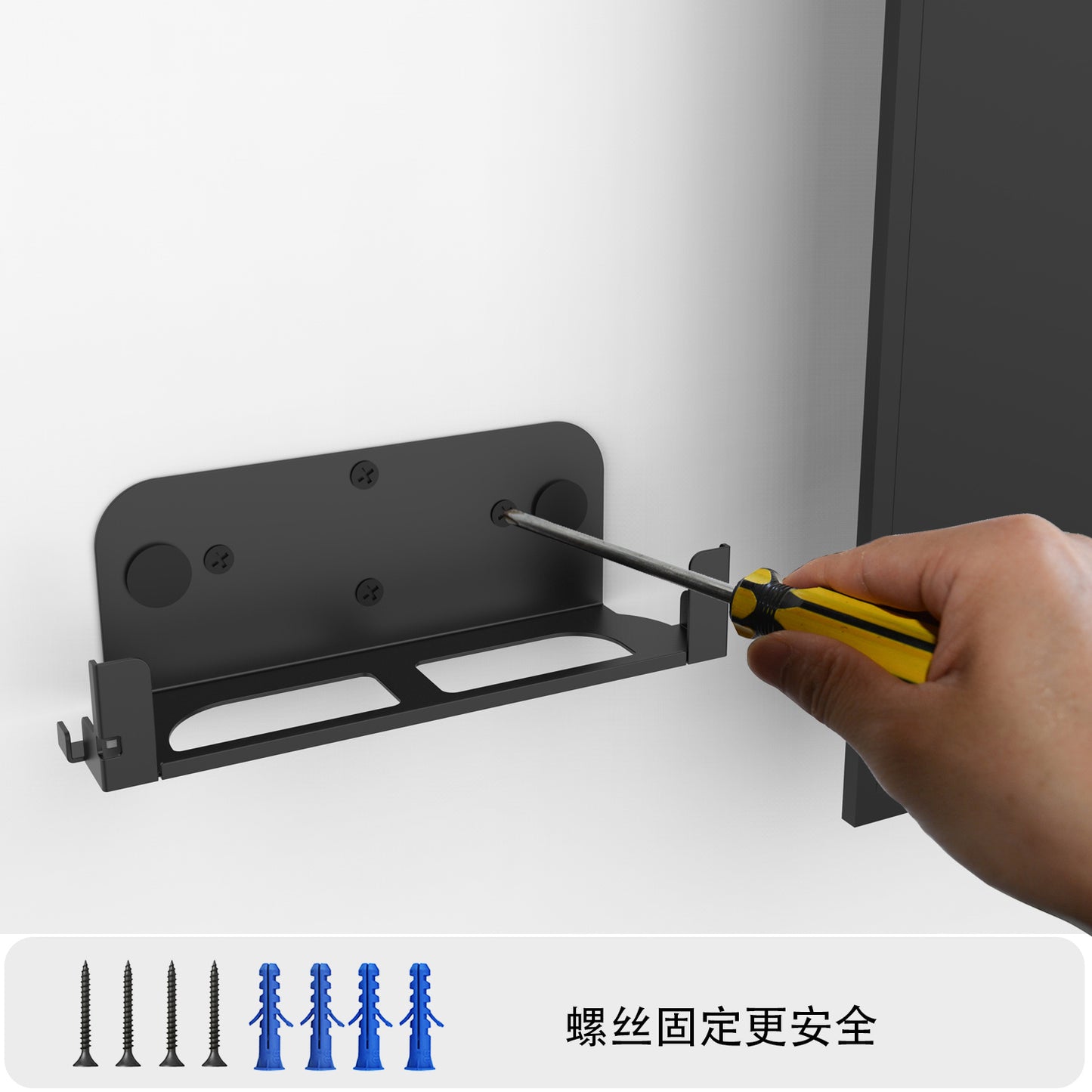 Monzlteck Wall Mount Bracket for Nintendo Switch 2 Dock, Left Side TV Mount, Metal Construction, Space-Saving Design