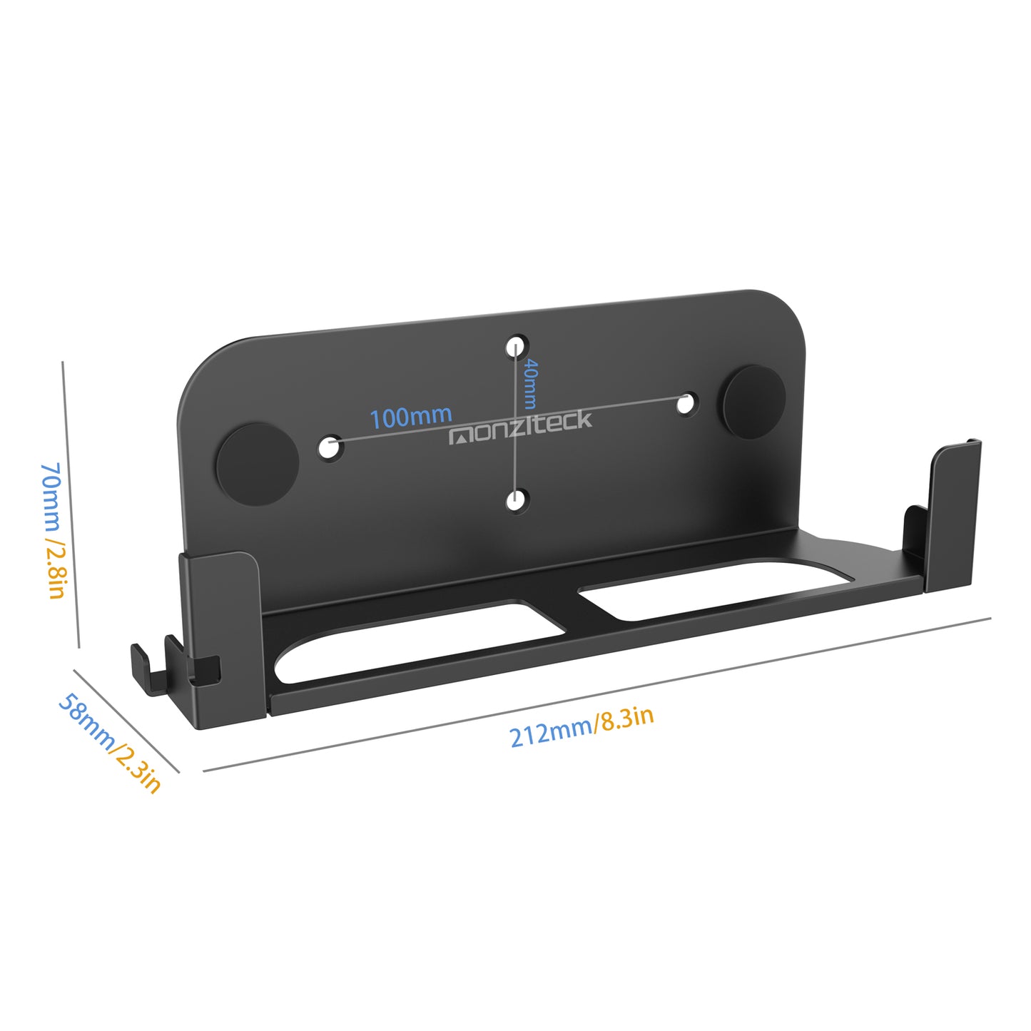 Monzlteck Wall Mount Bracket for Nintendo Switch 2 Dock, Left Side TV Mount, Metal Construction, Space-Saving Design
