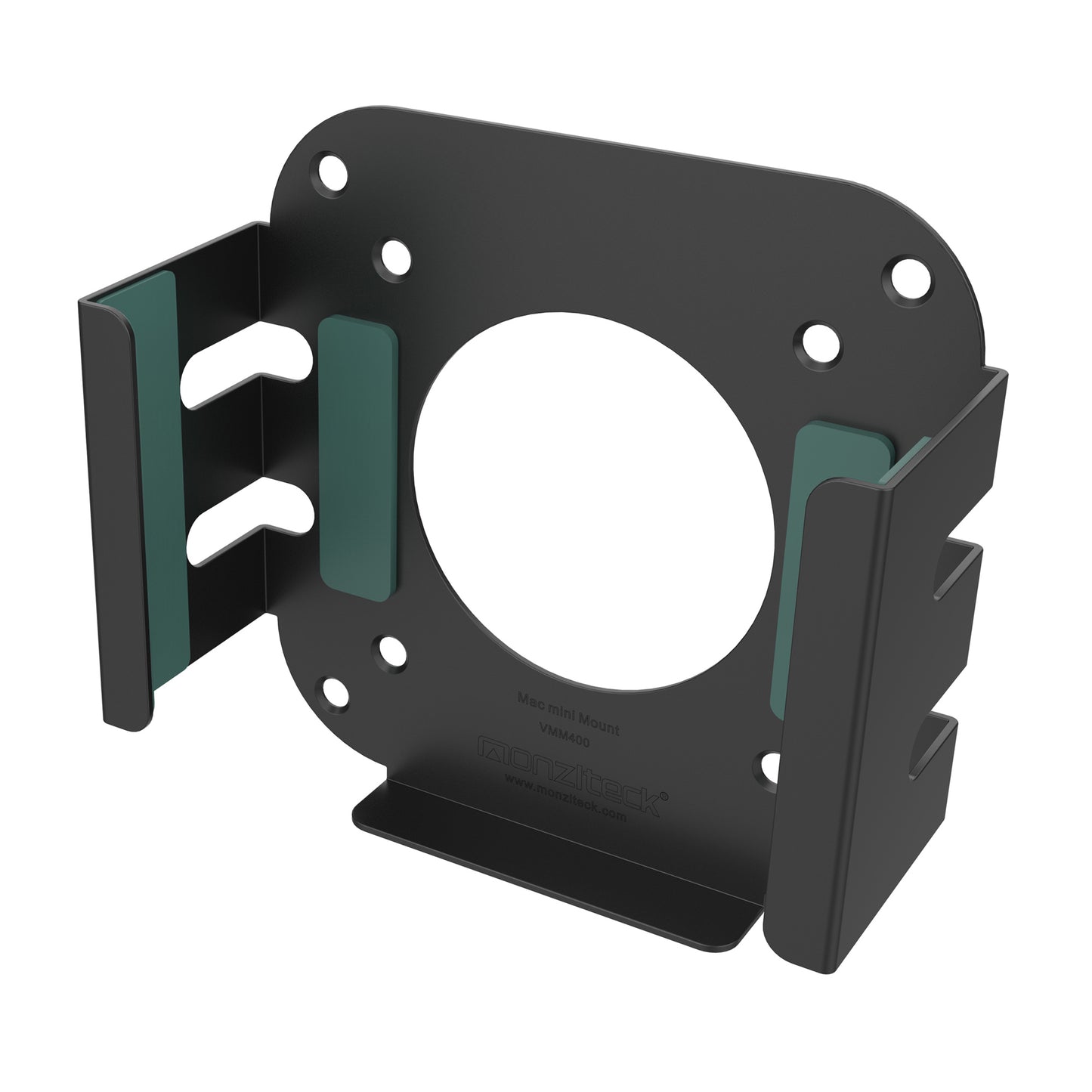 Monzlteck Mac Mini M4/M4 Pro & VESA Mount Dual-Purpose Under Desk/Wall Mount Bracket – Heavy-Duty Metal Bracket with Anti-Scratch Padding & Full Hardware Kit