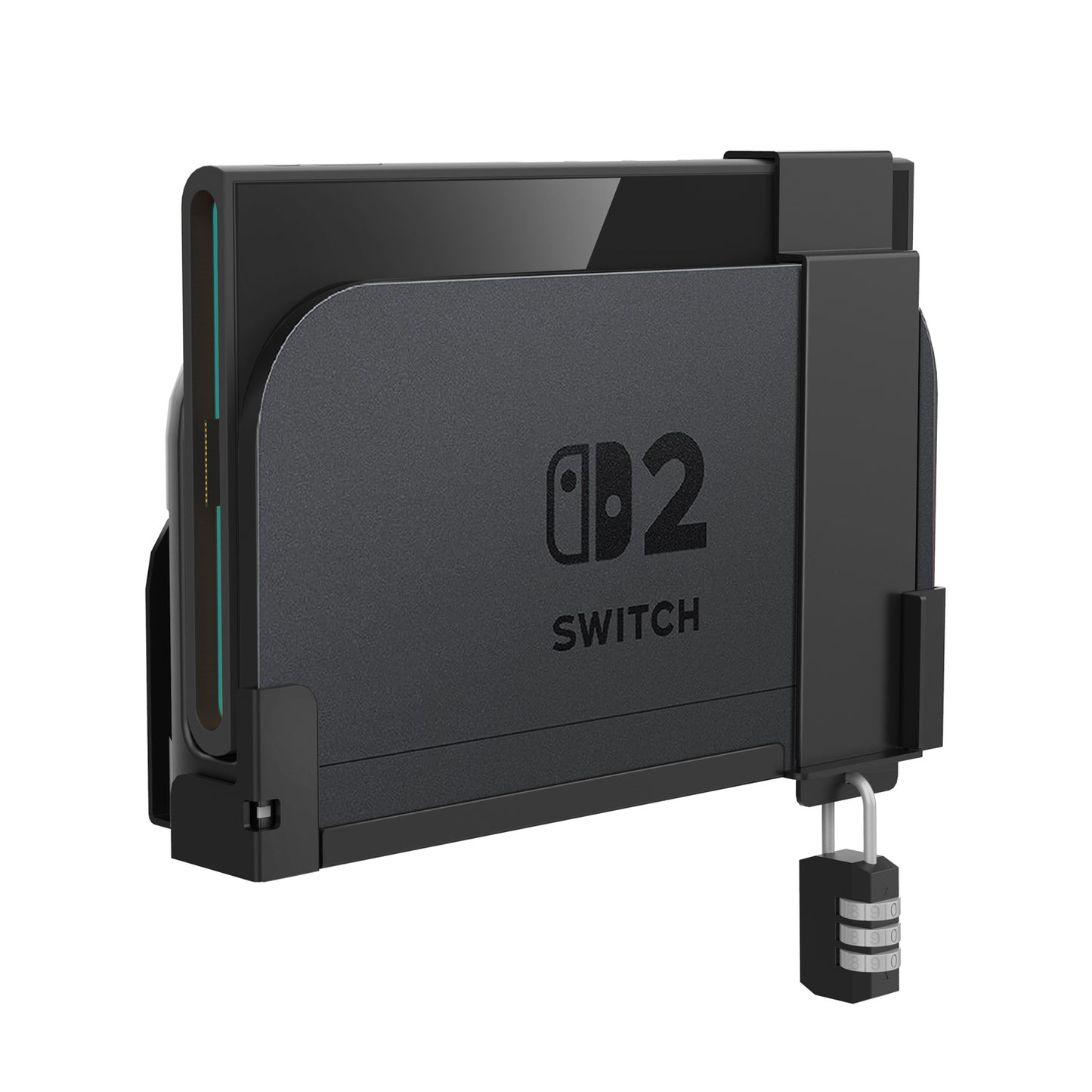 Monzlteck Heavy Duty Anti-Theft Wall Mount for Switch2 – Secure Lockable Metal Bracket with Password Lock ，Includes Mounting Hardware