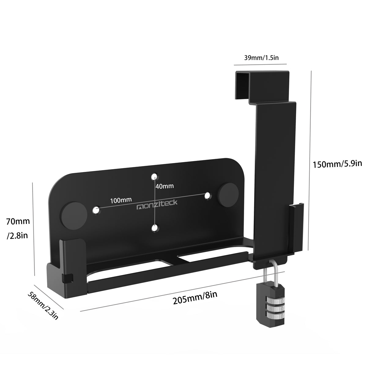 Monzlteck Heavy Duty Anti-Theft Wall Mount for Switch2 – Secure Lockable Metal Bracket with Password Lock ，Includes Mounting Hardware