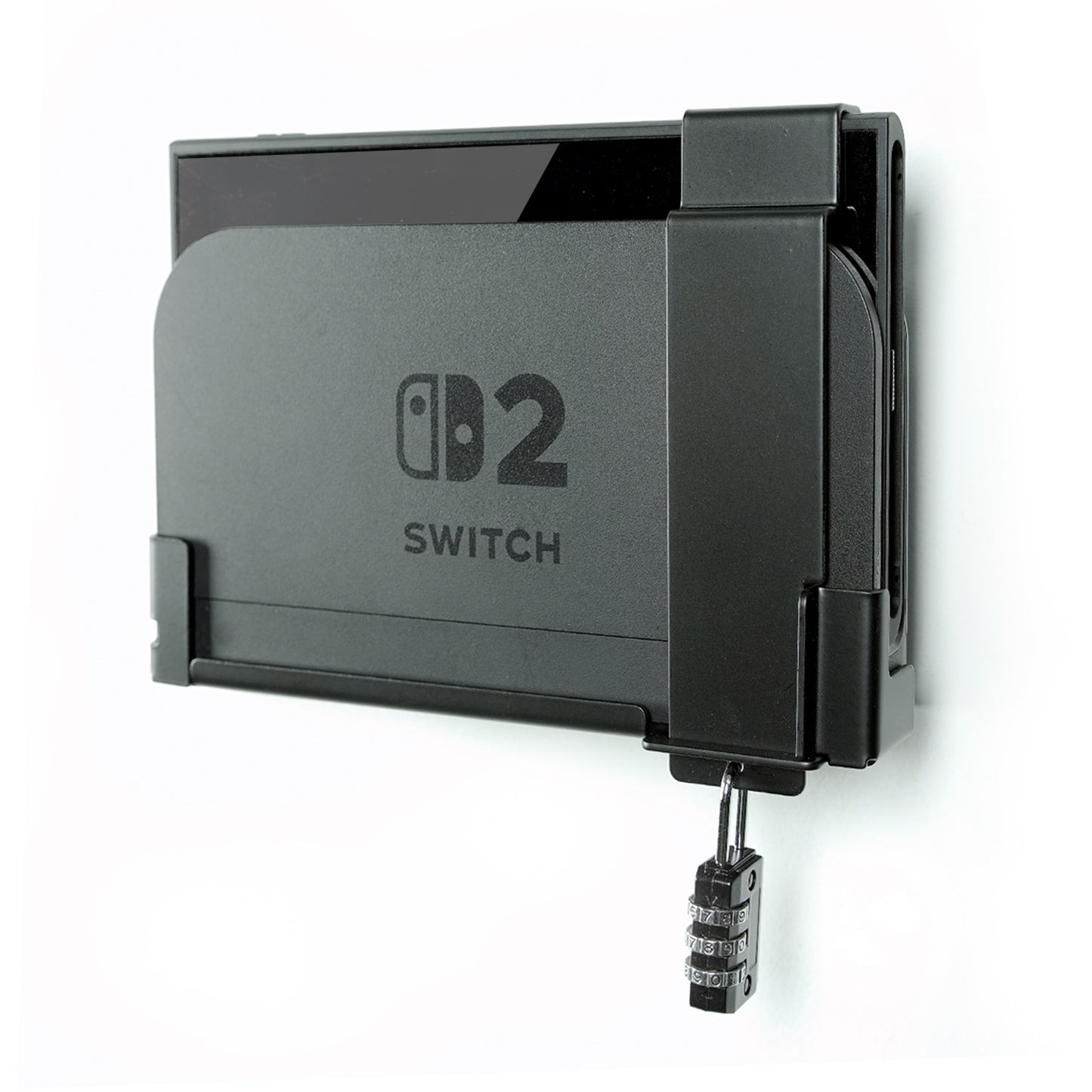 Monzlteck Heavy Duty Anti-Theft Wall Mount for Switch2 – Secure Lockable Metal Bracket with Password Lock ，Includes Mounting Hardware