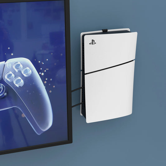 Monzlteck Nuevo soporte de pared para controlador PS4, compatible con  controlador PS5, aplicación sin tornillos (individual)