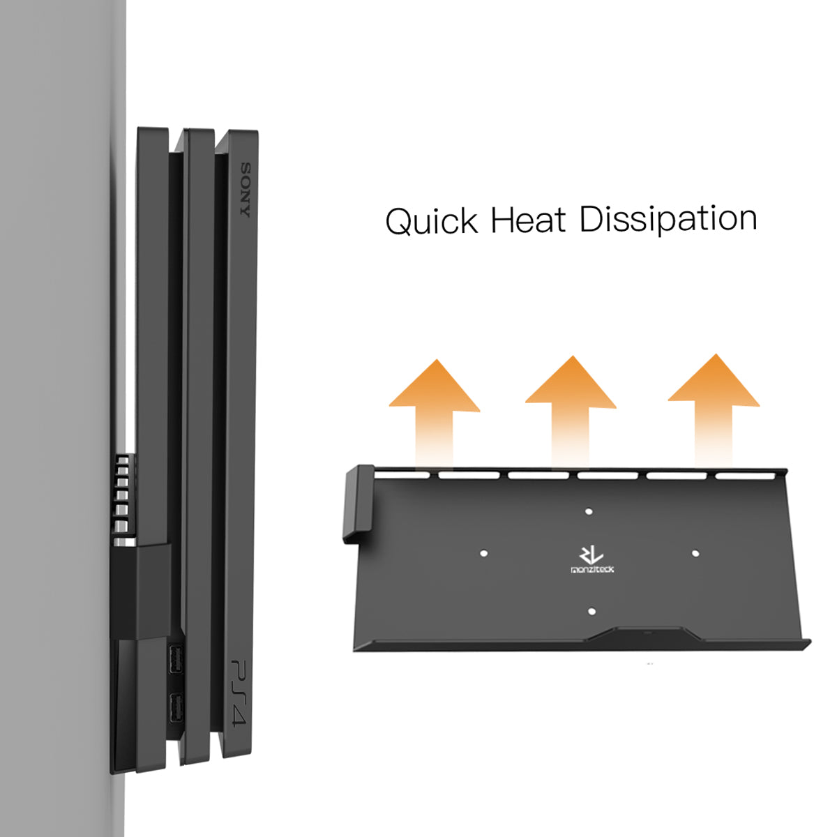 Bylitco Wall Mount for PS4 Pro,Mount on The Wall or