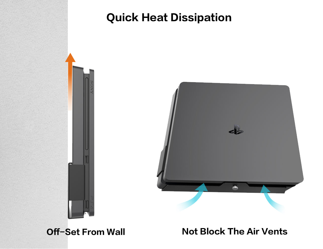 Monzlteck Wall Mount For PS4(PlayStation4) Slim